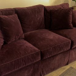 Full Living Room Set Eggplant Couches 