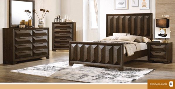 Queen Bed, Dresser And Mirror 