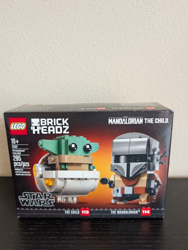 lego star wars brick headz mandalorian baby yoda 75317 Brand New