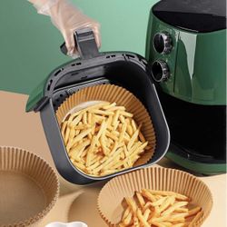 200  Disposable Air Fryer Liners, Paper Air Fryer Liner Pots, Paper Basket Bowls, Baking Trays, Oven Accessories, Baking