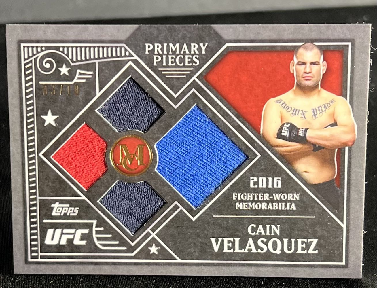 2016 UFC Cane Velazquez Fight Worn 3/10