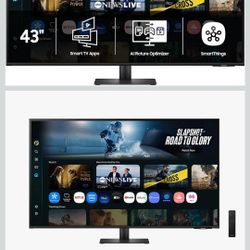 Samsung 43” Smart Monitor M7 (M70F) 4K UHD Display, Samsung Vision AI, Smart TV Apps, Gaming Hub, USB-C, HDMI and USB-A, Black, LS43FM702UNXZA, 2025