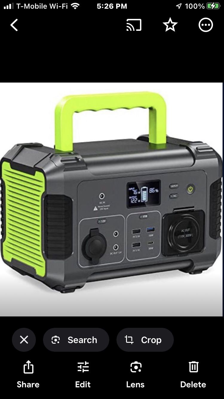 Paxcess 300W 78000mAh Solar Generator W 50W Solar Charger Power Outage Helper