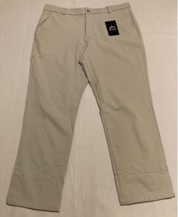 Snowten Golf Men's Gray Chino Fleece Lined Pants Size 38x30 New with Tags