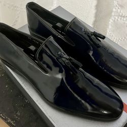 Prada Blue Patent leather Shoes. Worn Only Once! 