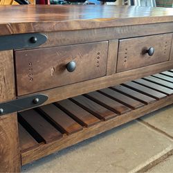 Wood coffee table