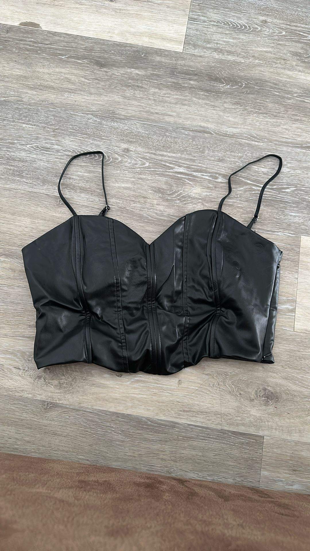 Leather Crop Top