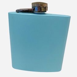 NWOT Tiffany Blue Girls Hip Flask Silver Golf Party Curved Gift Giving