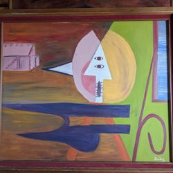 Abstract Oil Painting By The Artist Diaz