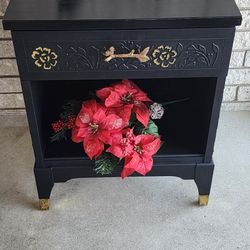 Solid Wood Vintage Bedside Table