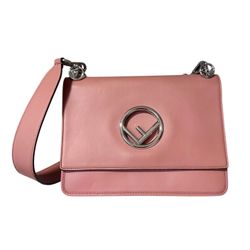 Fendi Kan I Pink Calfskin Shoulder Bag - Certified Authentic - Excellent Condition - (Retail $2500)