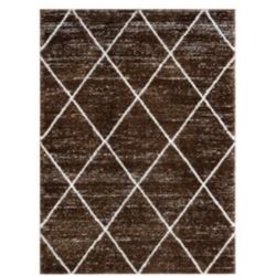 8/10 Brand New Brown And White Rug 