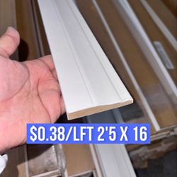 $0.38/lft Baseboards 2’5inch X 16ft 