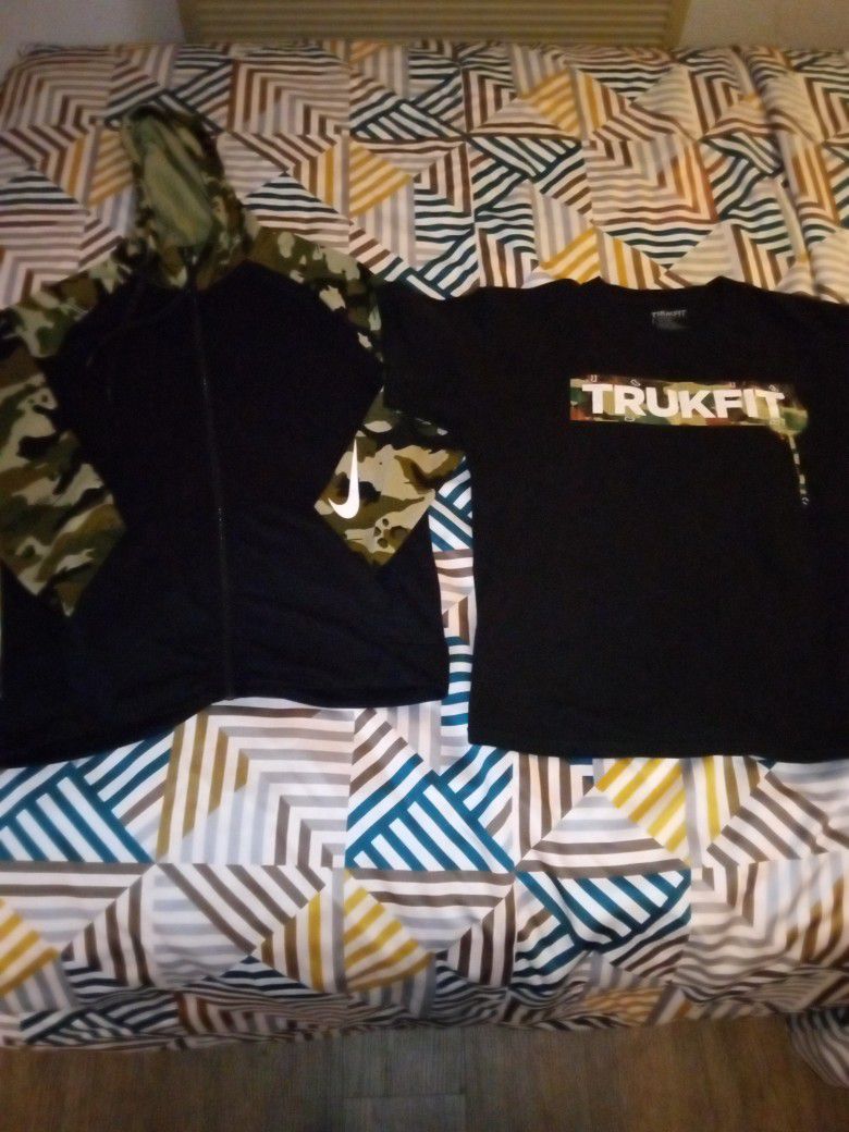 Nike Camouflage Hoodie & Trukfit Tshirt 