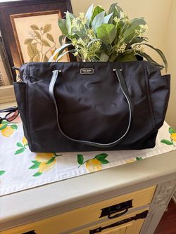 Kate Spade Black Nylon  Diaper Tote with Detachable Strap
