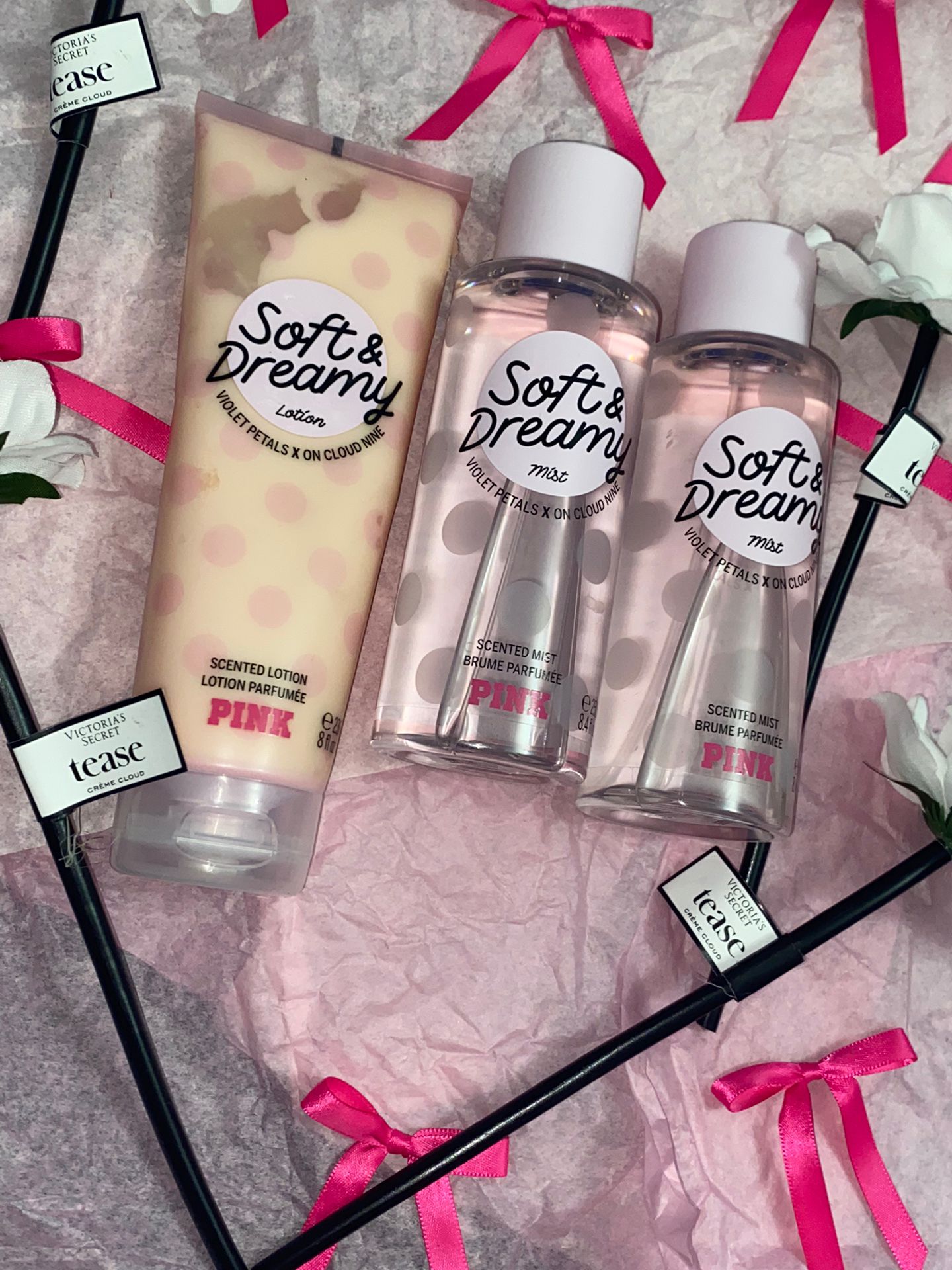 Soft and Dreamy mists & lotions set victoria’s secret pink