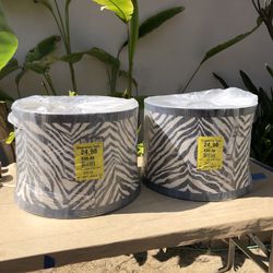 Lamp Shades (pair) zebra print