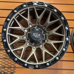 17x9 6x139.7 Rims 265/70R17 A/T Tires Tacoma 4Runner Fjcruiser GX460 GX460 Tundra Silverado Sierra