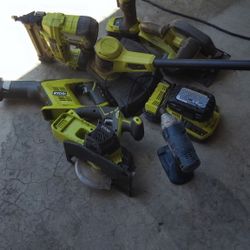 RYOBI SET CONTIENE BATERÍAS Y CARGADOR