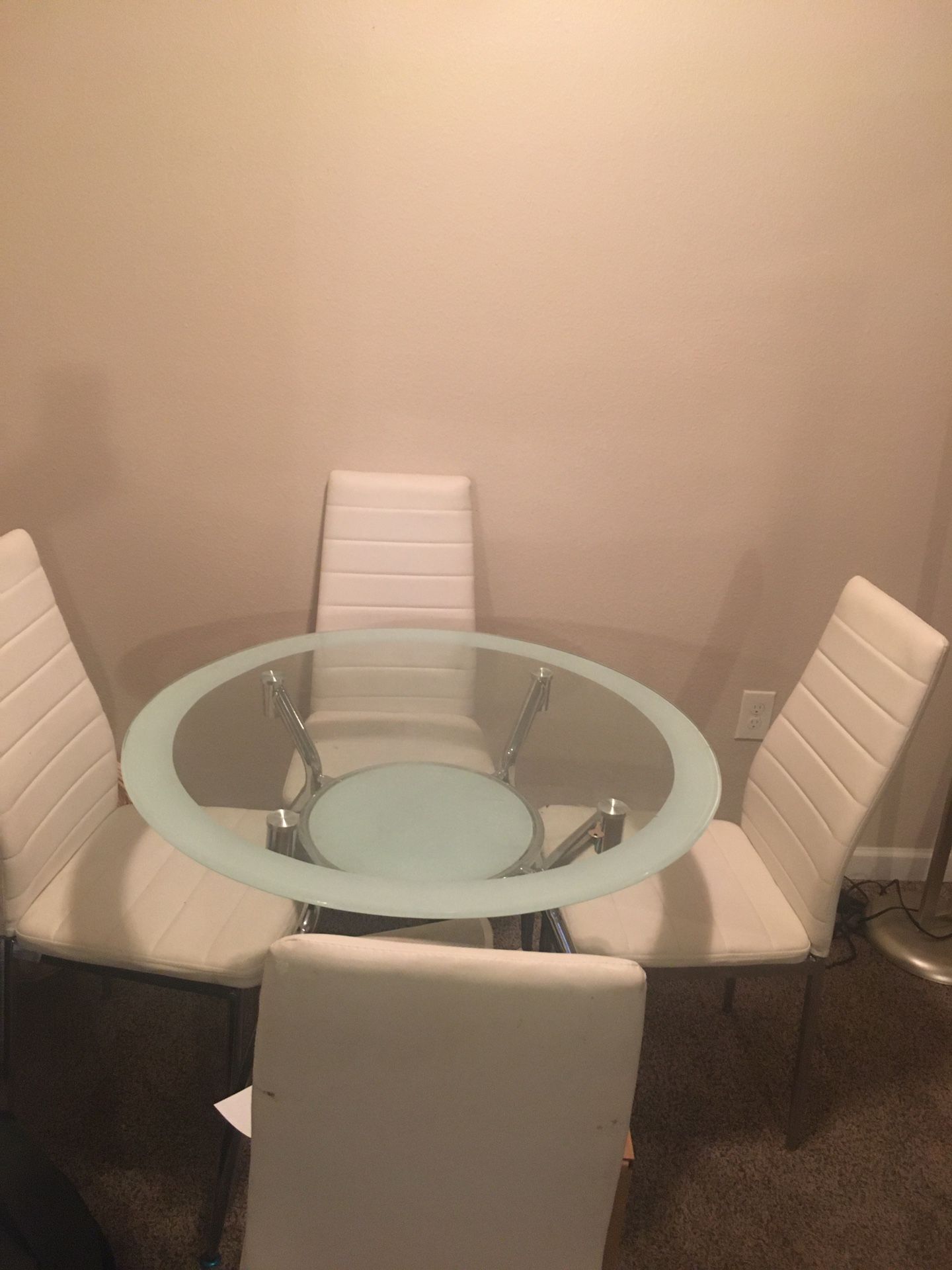 White Table With Chairs