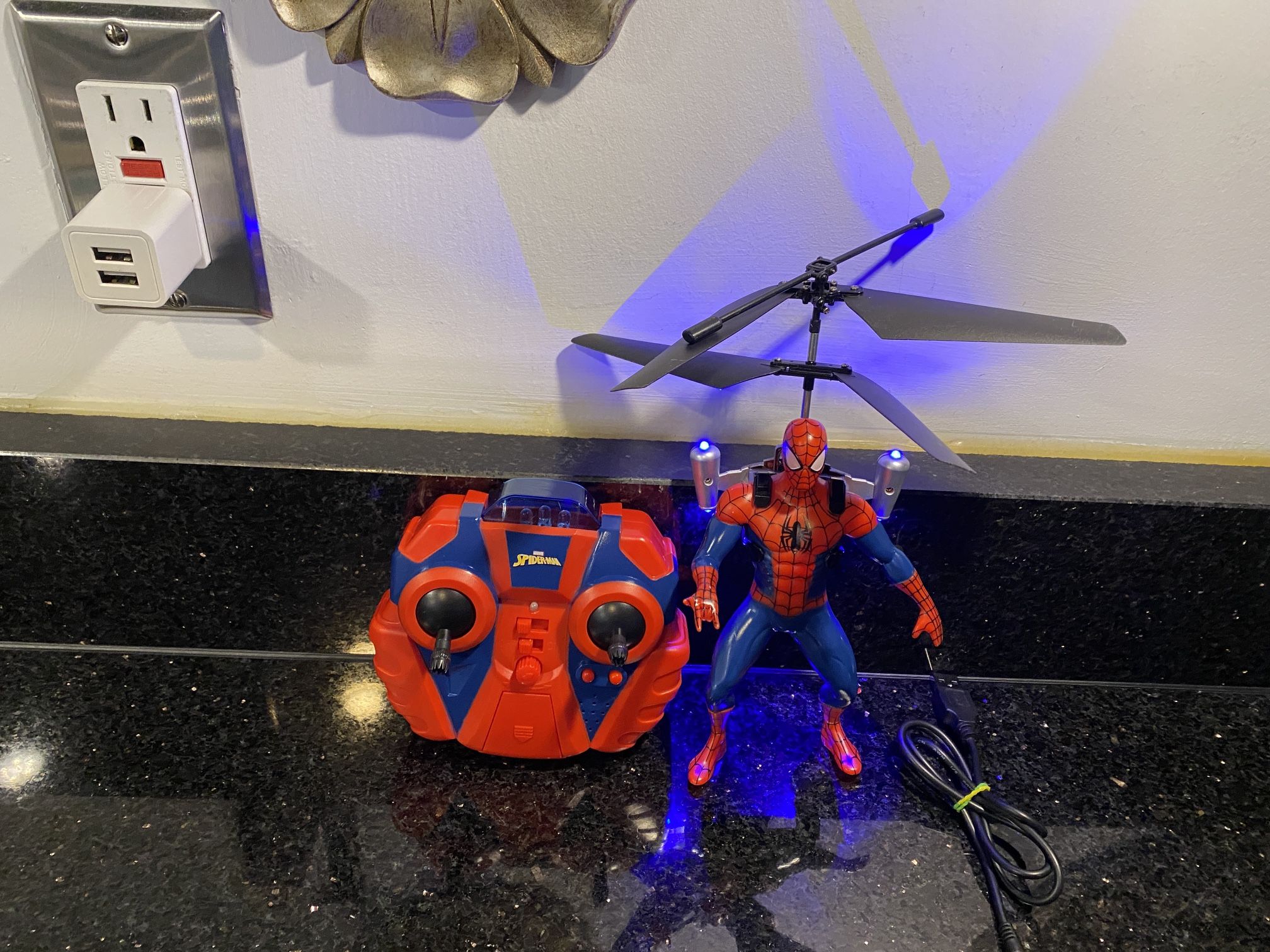 World Tech Toys RC Flying Spiderman Action Figure with Remote Controler