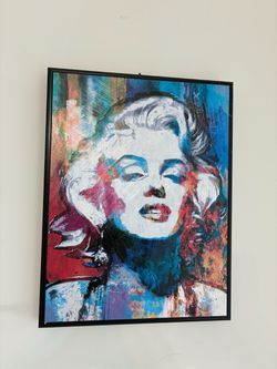 Marilyn Monroe Pop Art Framed Canvas Print