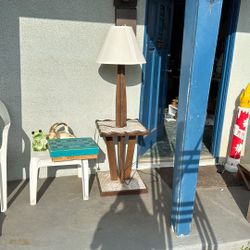 Vintage Lamp And Table 