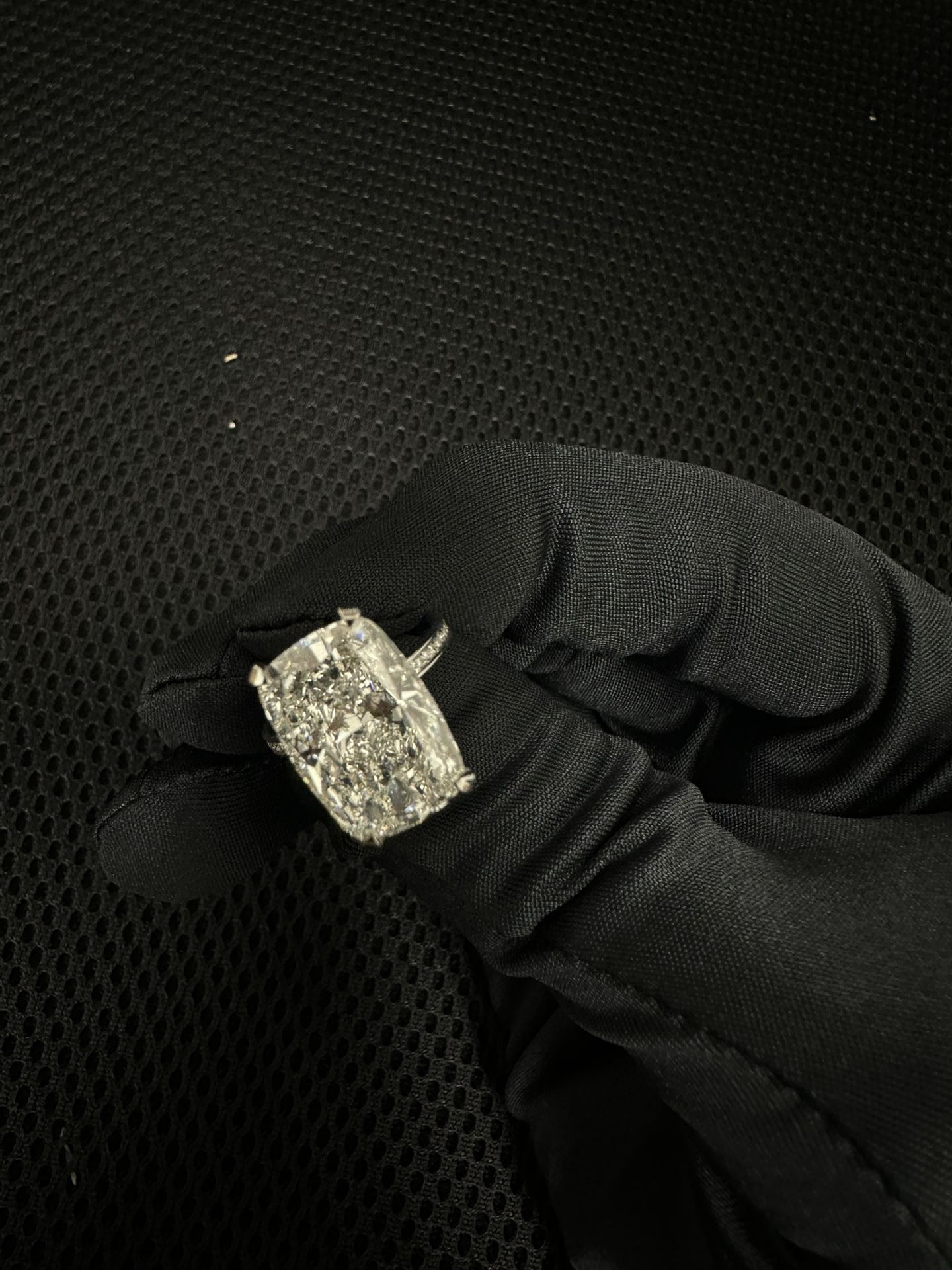 8.23 CT Centre Cushion Labgrown Diamond Ring