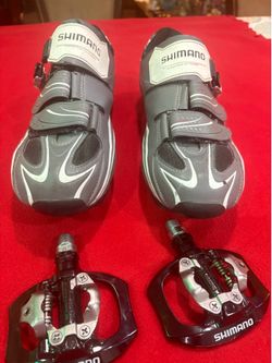 Shimano PD A530  & Size 47/11.8 Shimano Biking Shoes in Miami Dolphin Mall area.