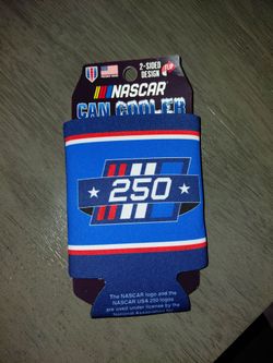 2-sided design NASCAR USA 250 Americ
a can cooler, limited edition