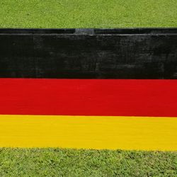 German flag painted on a pallet