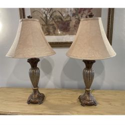 antique lamps, set of 2