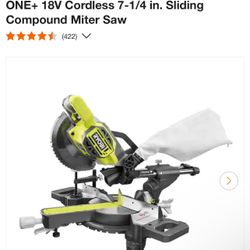 Exclusive RYOBI ONE+ 18V Cordless 7-1/4 in. Sliding Compound Miter Saw
