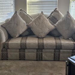 Formal Living Room 3 Piece Set - Couch, Loveseat And Wingback Chair