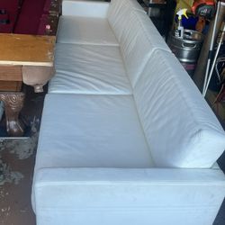 White Italian Leather Couch