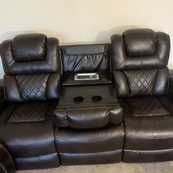 Two Piece Ashley Recliner Loveseat Sofa Set
