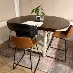 59” Round Table (Convertible To Square) Counter Height