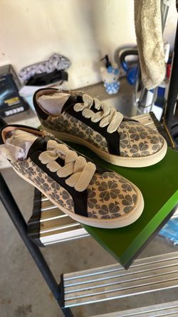 Kate Spade Sneakers with Floral Monogram Print -NEW 7.5