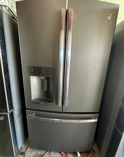 GE Stainless Steel 3-Door Refrigerator with Ice Maker