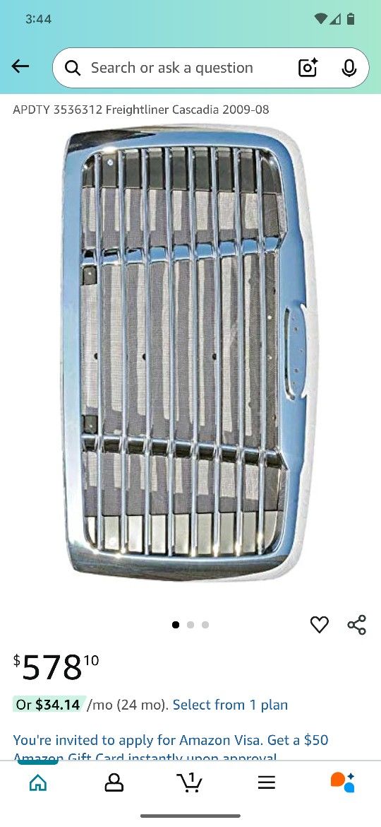 New In The Box APDTY Grille For 2008-2017 Freightliner Cascadia Semi Truck