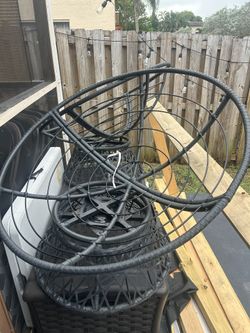 Papasan Round Patio chairs