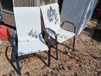 Pair. Patio. Chairs.