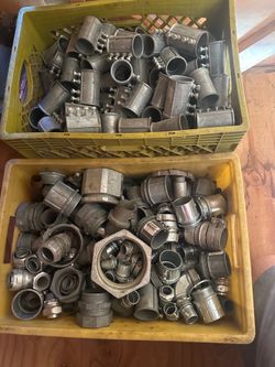 Two boxes conduit fittings electrical