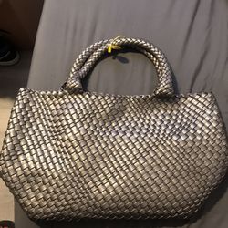 Large Silver Grey Tote Bag 