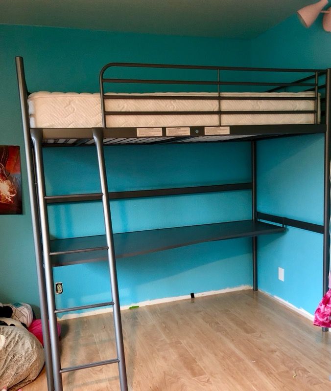 IKEA loft bed and desk