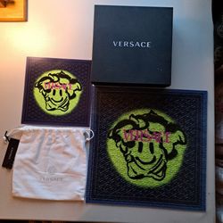 Genuine Versace 400 Piece Plexiglass Monogram Smile Jigsaw Puzzle With Dust Bag And Box (Is Complete) Only Assembled Once