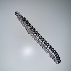 16” and 12mm Moissanite Miami Cuban Link Prong Chain.