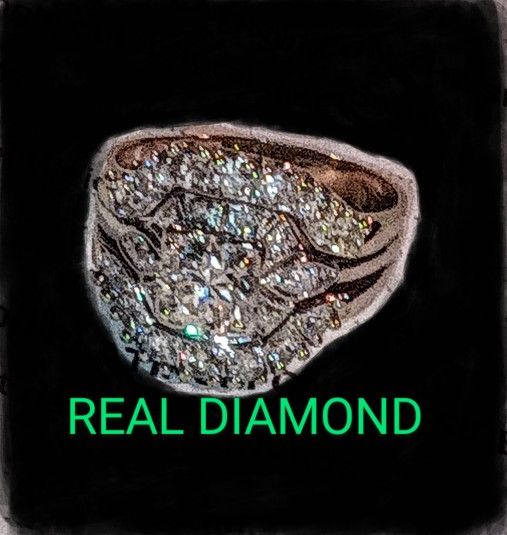 Real natural Diamond Wedding Ring