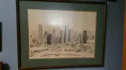 Houston Skyline Drawing