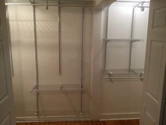 Heavy duty, closet white , adjustable shelving system